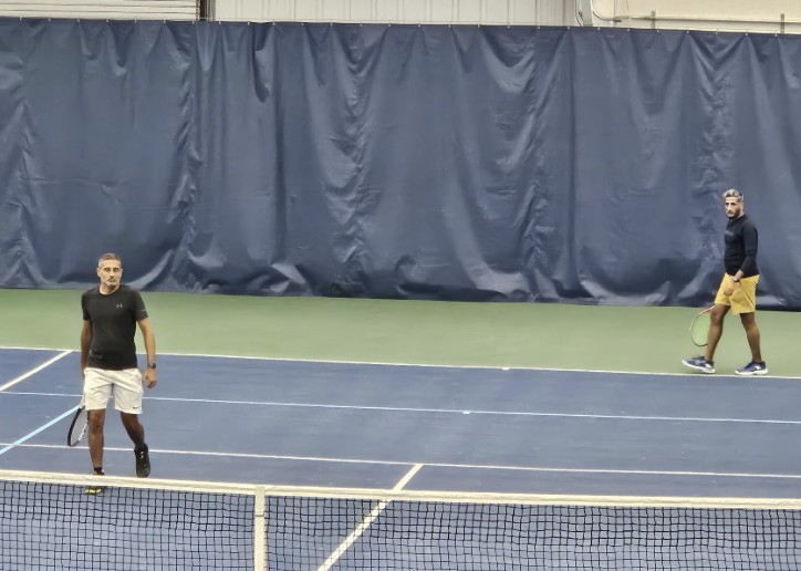 Walking the court during doubles play